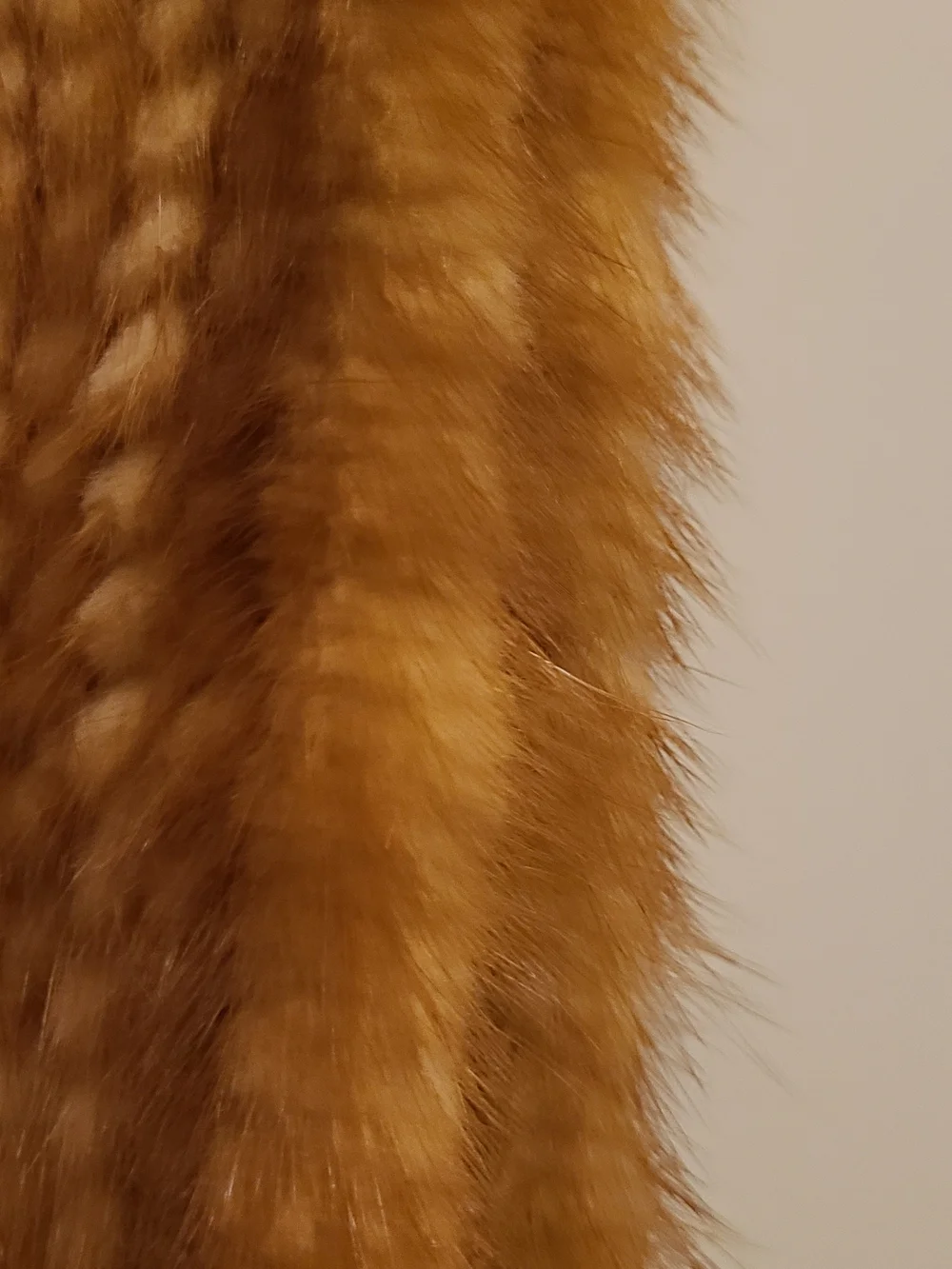 Lux Mink Genuine Fur Wide Scarf/ Shawl  in Golden Brown